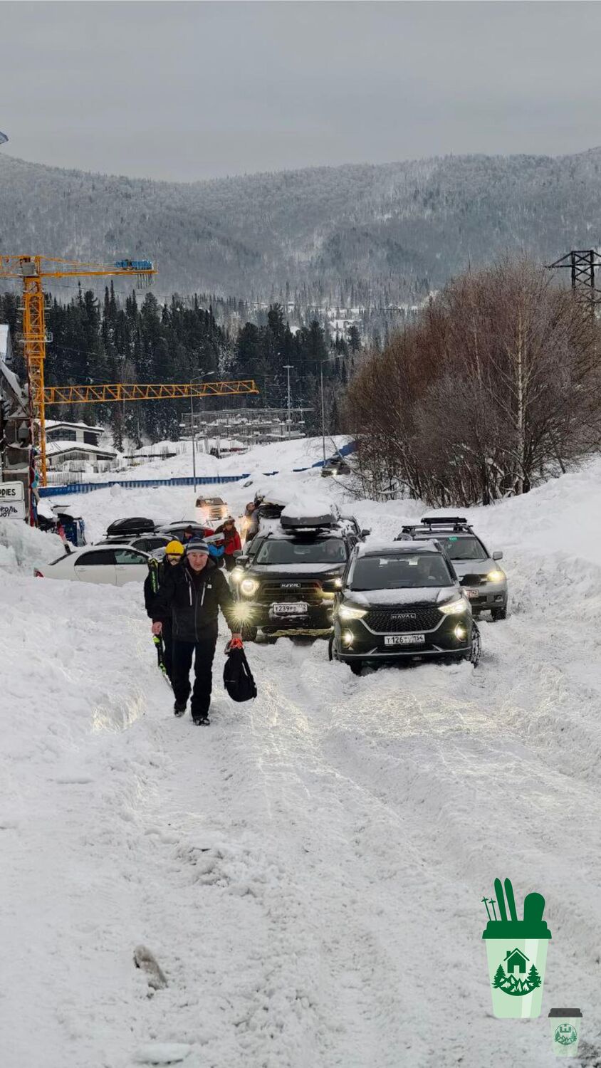 В Шерегеше — снежный коллапс при отсутствии снегопадов