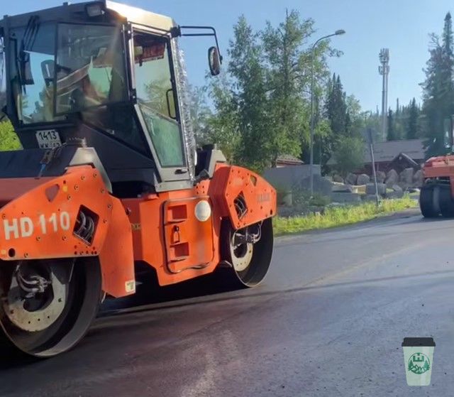 В Шерегеше показали новый асфальт