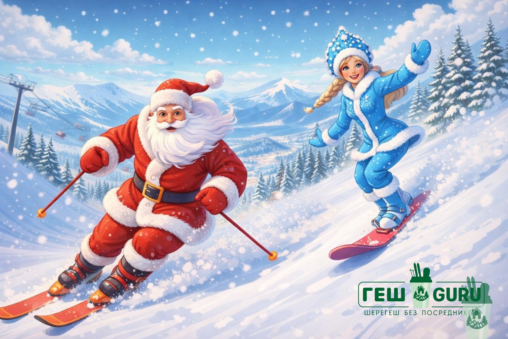 Деды Морозы и Снегурочки смогут бесплатно покататься в Шерегеше